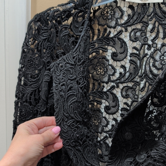 Prada Black Lace Design Top & Skirt - Picture 4 of 12